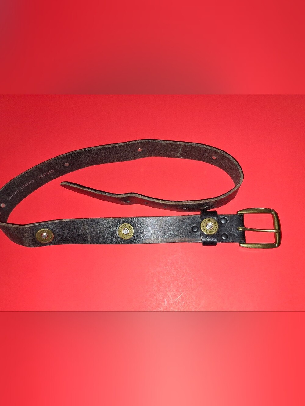 Nacona Men's Brown Leather 12 Gauge Shotgun Shell Belt
